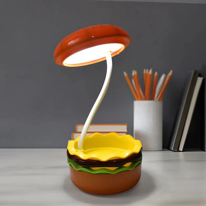 Burger-Shaped LED Desk Lamp