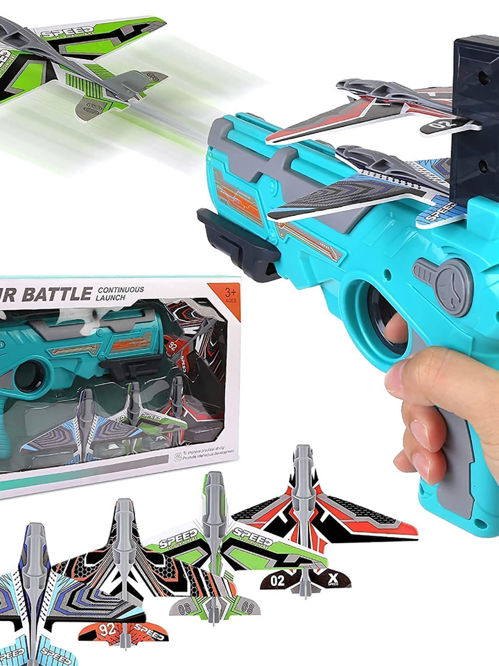 Airplane Launcher Toy with 4 Foam Planes