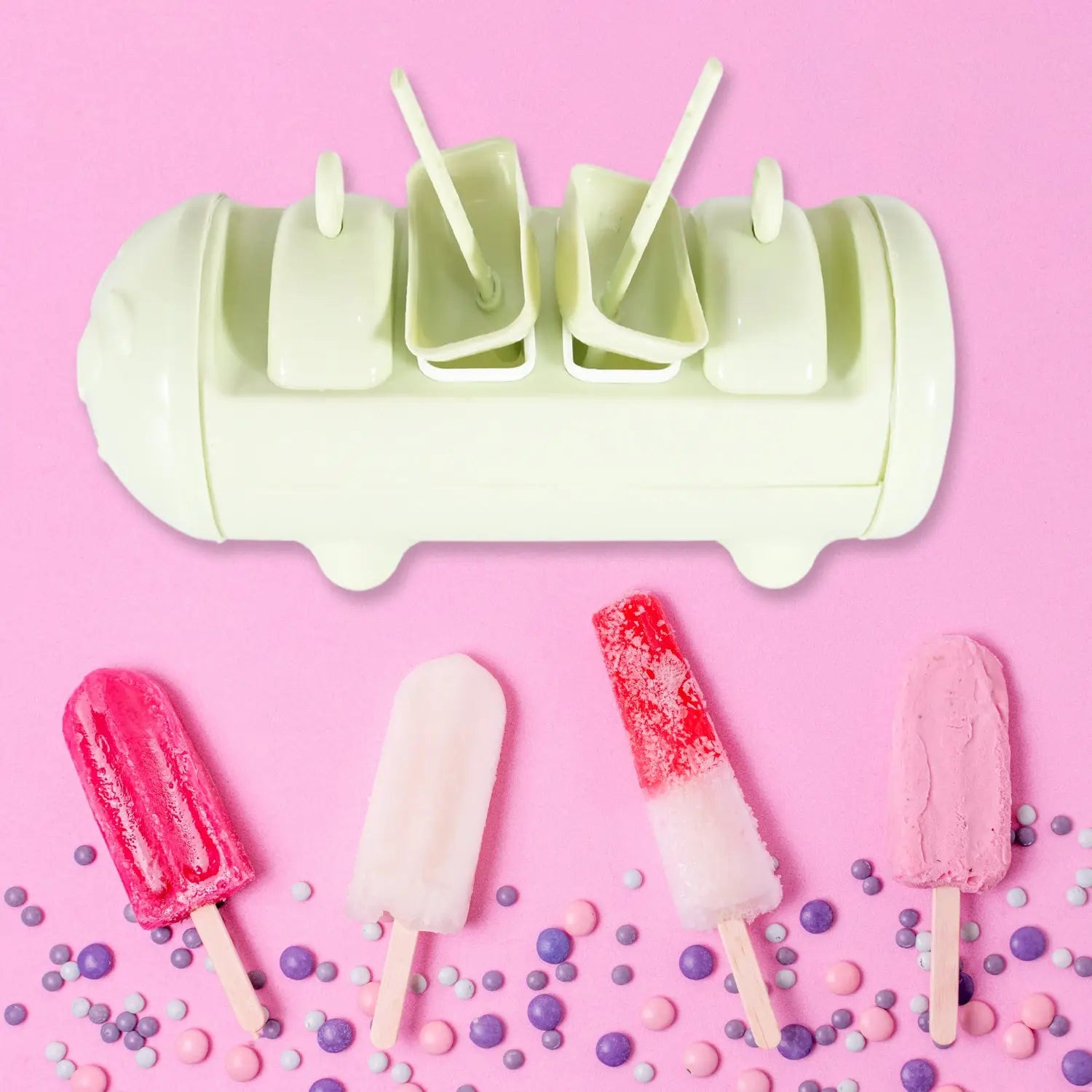 Cartoon popsicle mold set