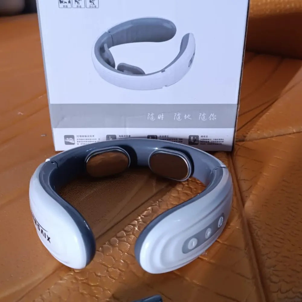 2 heads smart electric neck and back pulse massager (1 pc mix design) - health care
