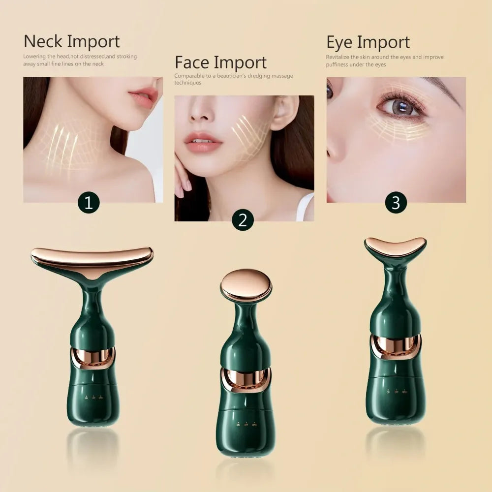 2 in 1 anti-wrinkle facial massager