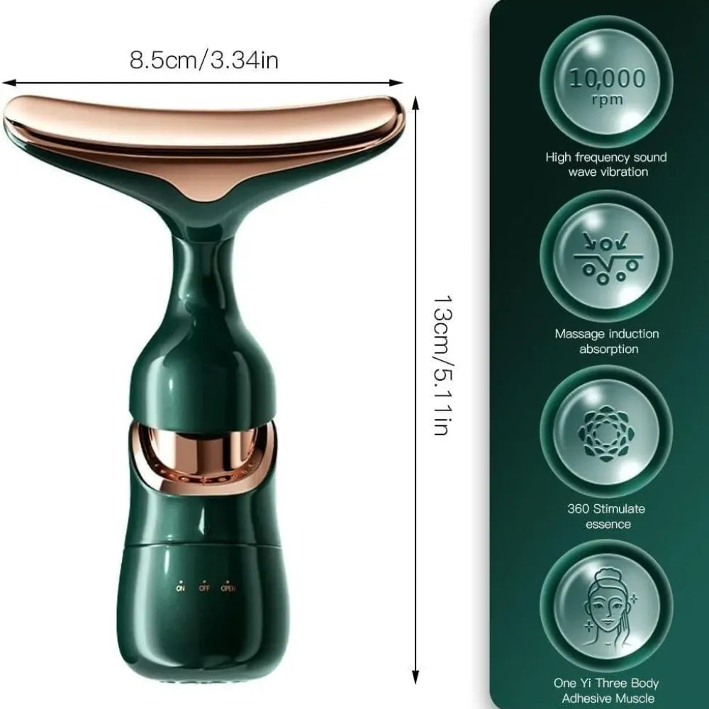 2 in 1 anti-wrinkle facial massager