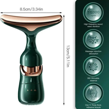 2 in 1 anti-wrinkle facial massager