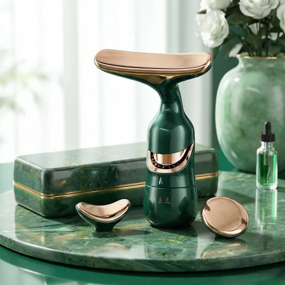 2 in 1 anti-wrinkle facial massager