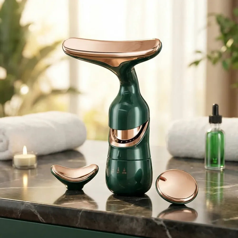 2 in 1 anti-wrinkle facial massager