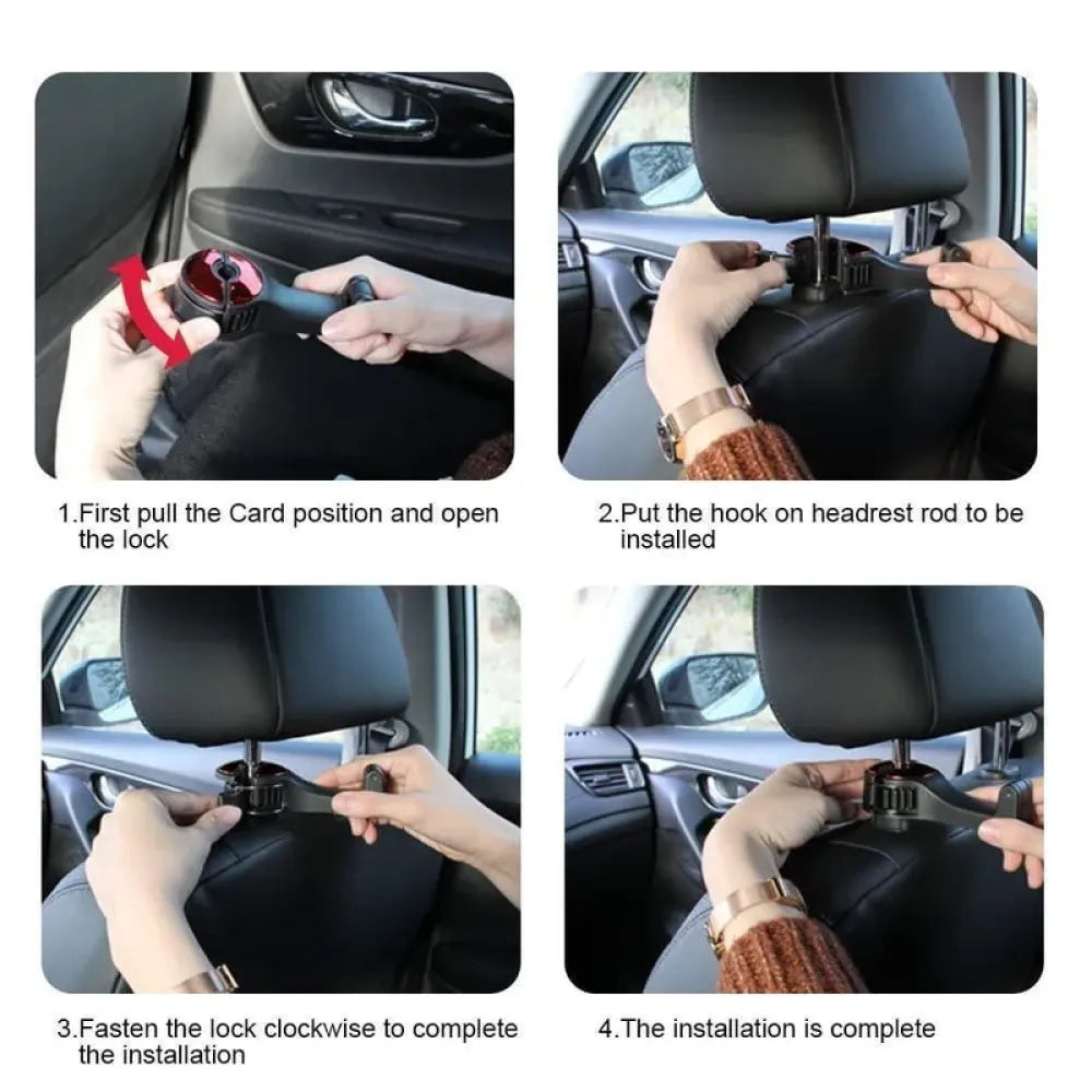 2-in-1 car organizer hooks