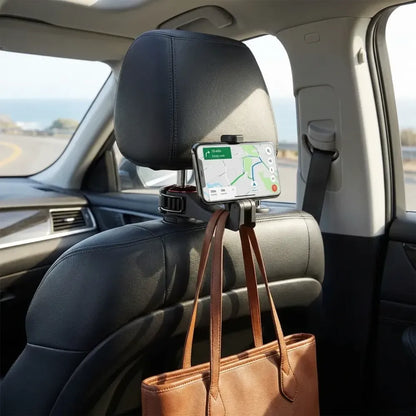2-in-1 car seat hook & phone holder (pack of 2)