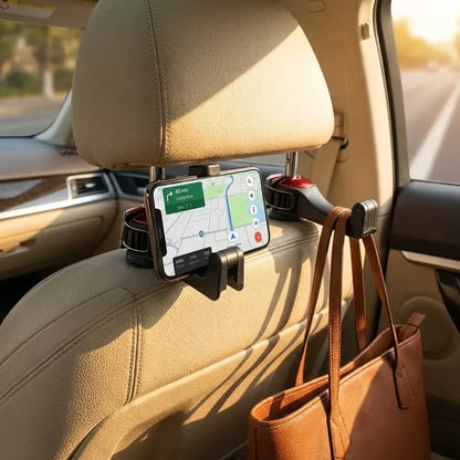 2-in-1 car seat hook & phone holder (pack of 2)