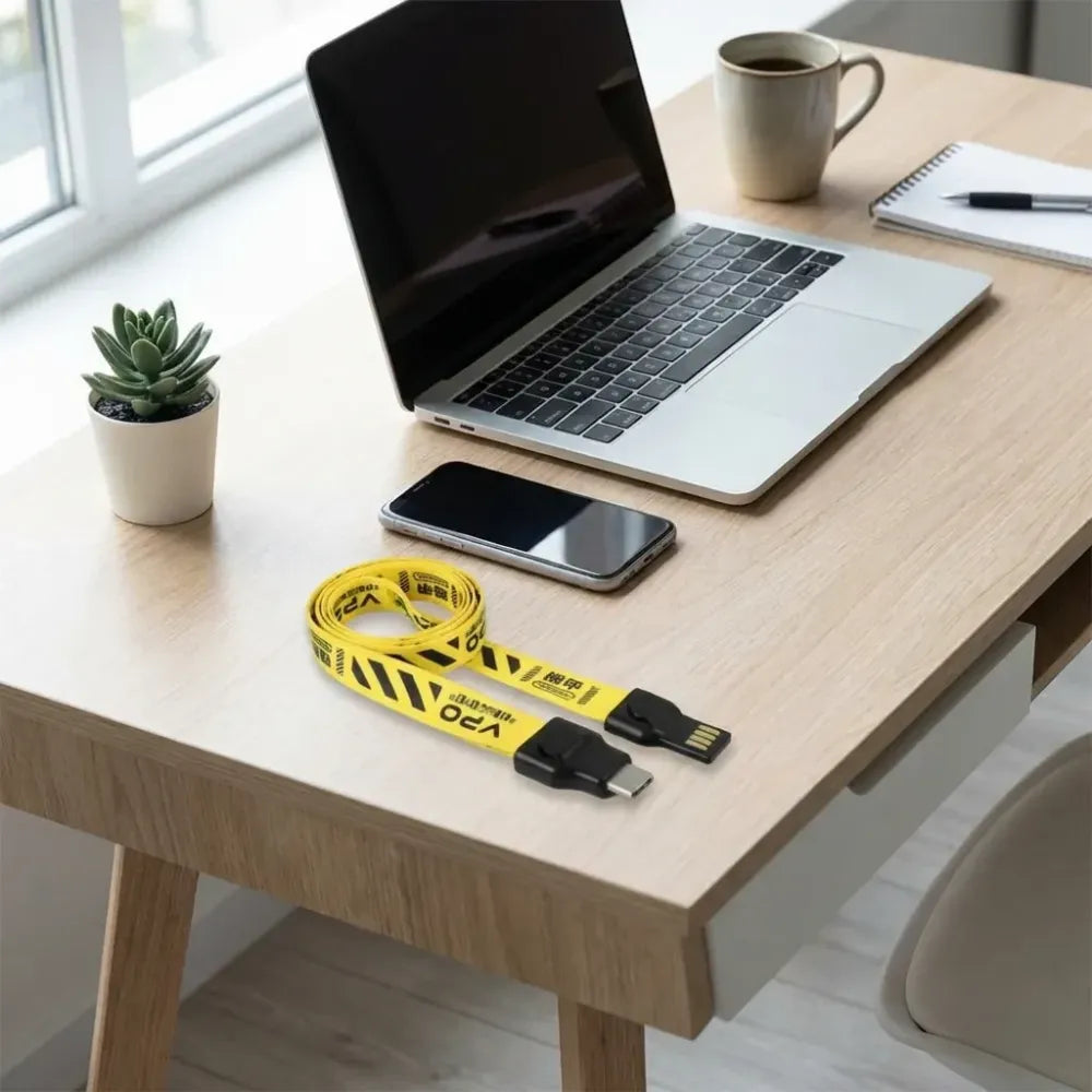 2-in-1 charging lanyard cable - office