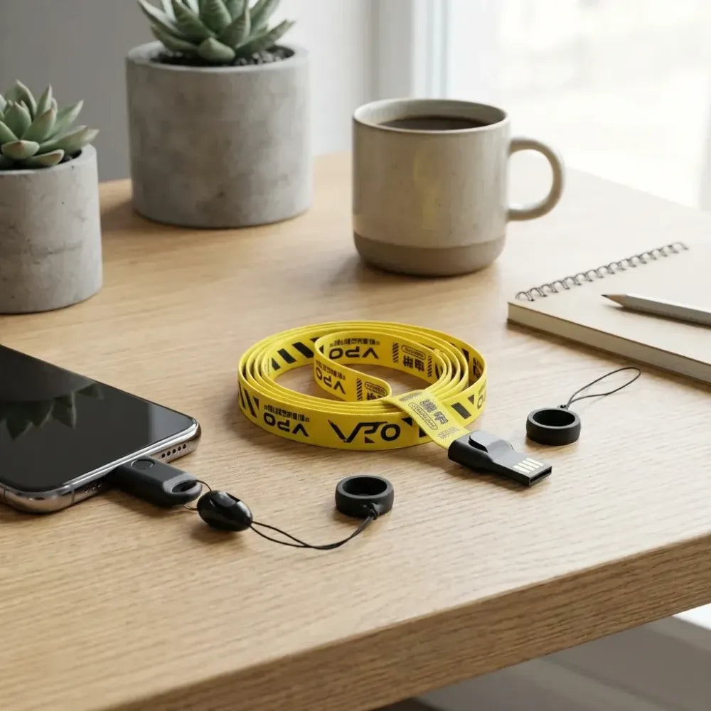 2-in-1 charging lanyard cable - office