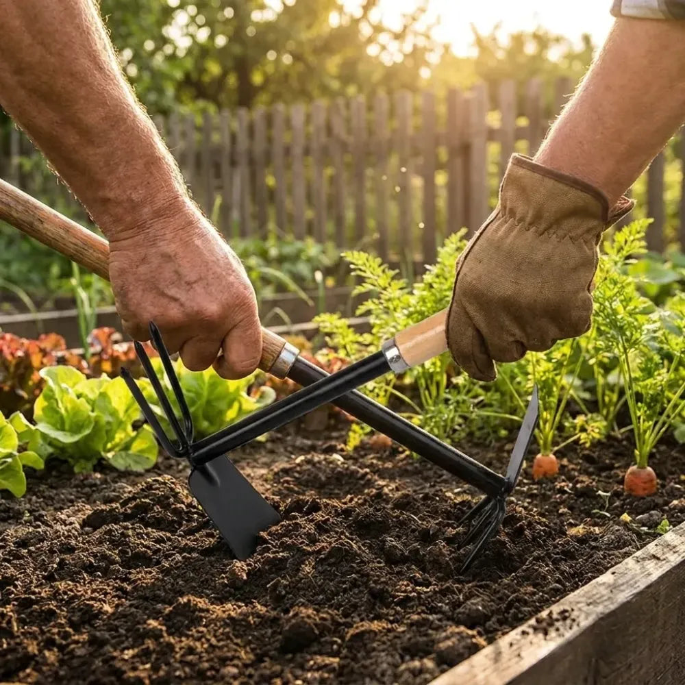 2-in-1 double hoe tool - garden