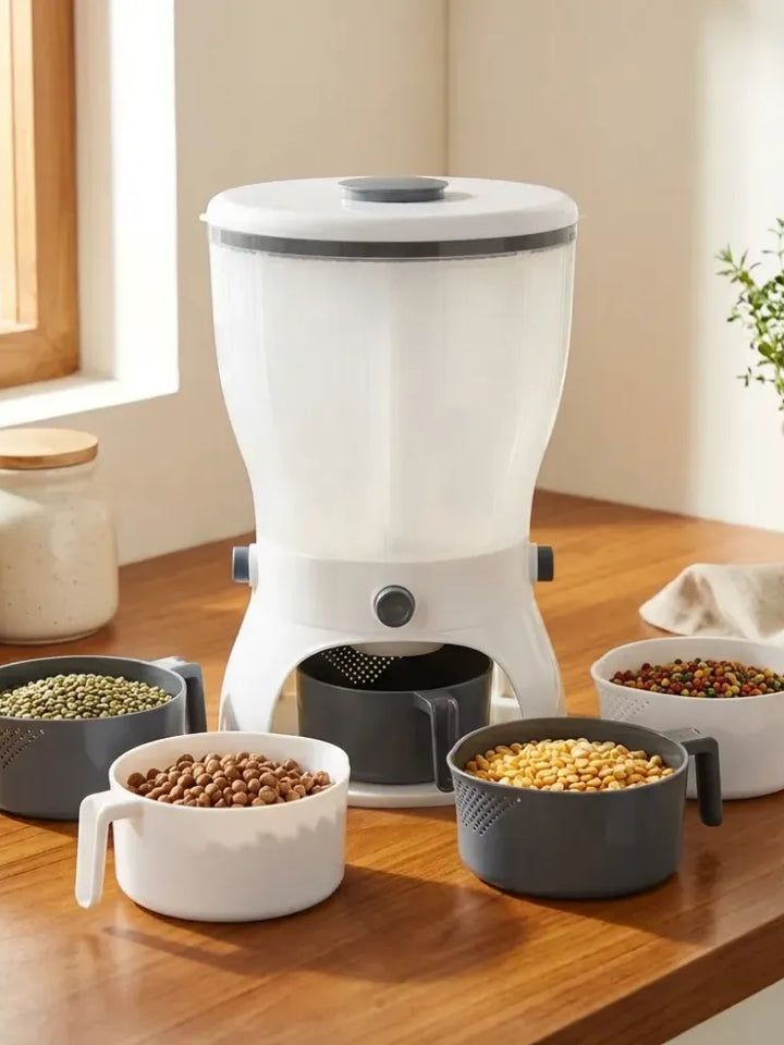 4 in 1 Smart Grain Dispenser for Kitchen Pet Food Cleanly