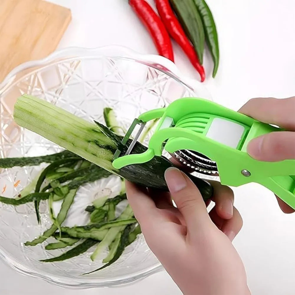 2-in-1 multipurpose handheld vegetable cutter - home & kitchen