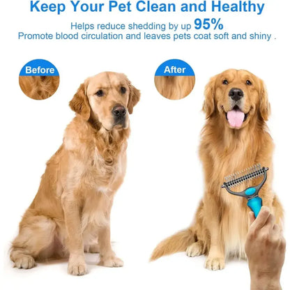 2 in 1 pet grooming brush