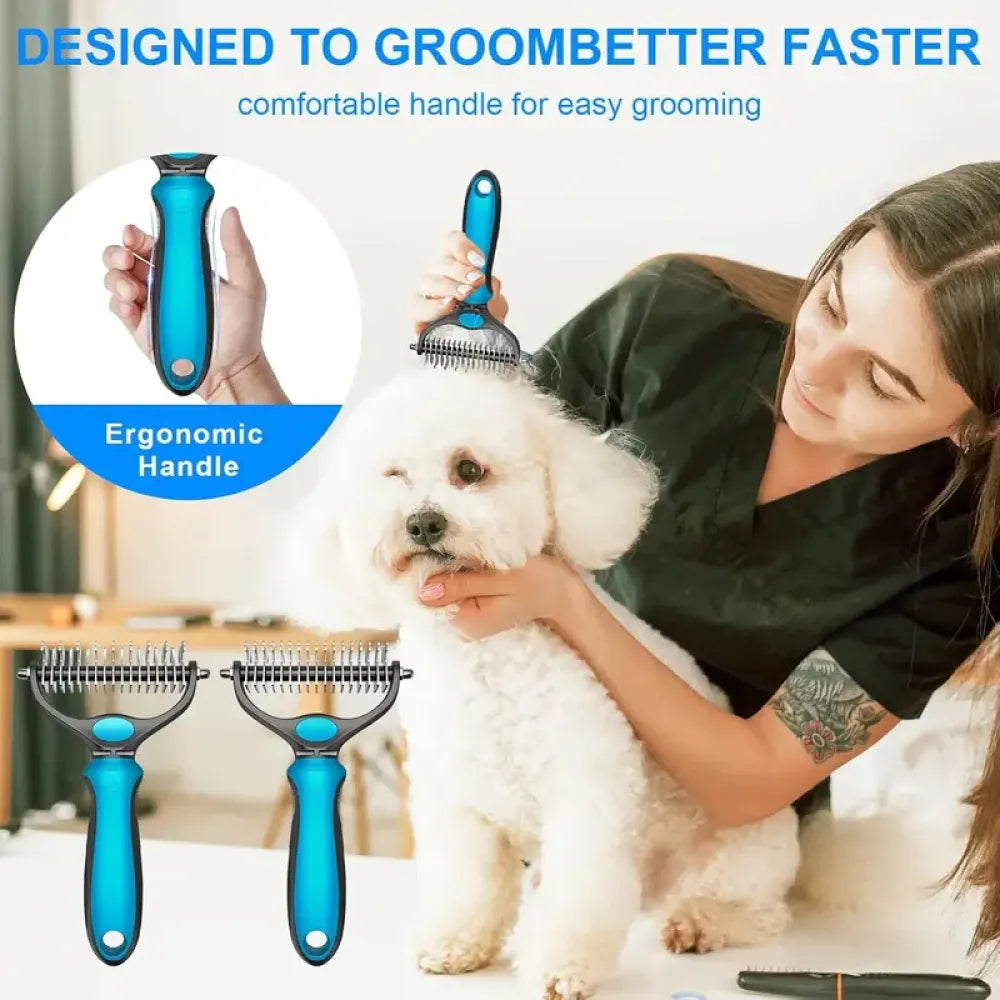 2 in 1 pet grooming brush