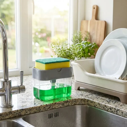 2-in-1 soap dispenser & sponge holder - home kitchen