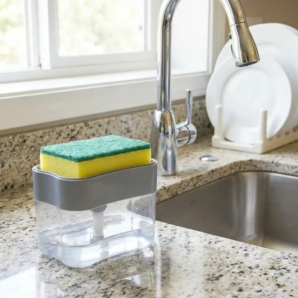 2-in-1 soap dispenser & sponge holder - home kitchen