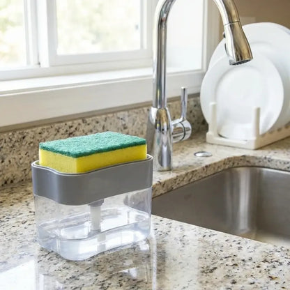 2-in-1 soap dispenser & sponge holder - home kitchen