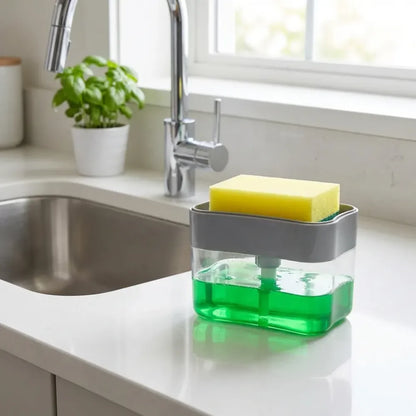 2-in-1 soap dispenser & sponge holder - home kitchen