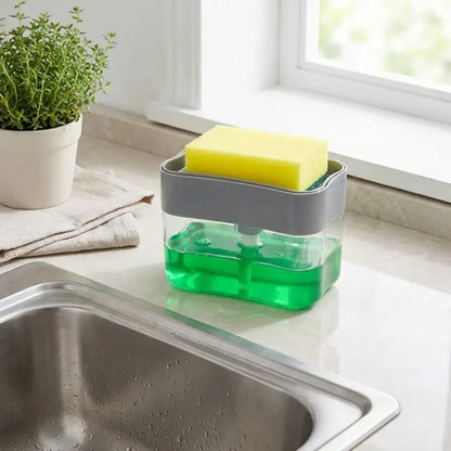 2-in-1 soap dispenser & sponge holder - home kitchen
