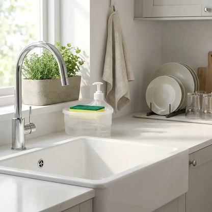 2-in-1 soap & sponge dispenser - home essentials