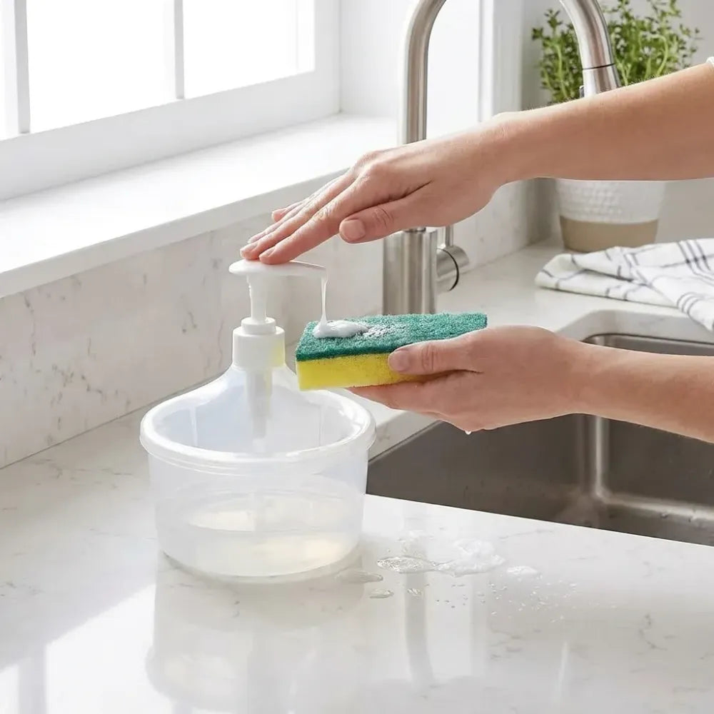 2-in-1 soap & sponge dispenser - home essentials