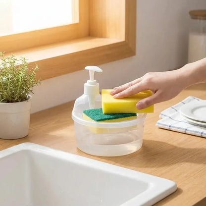 2-in-1 soap & sponge dispenser - home essentials