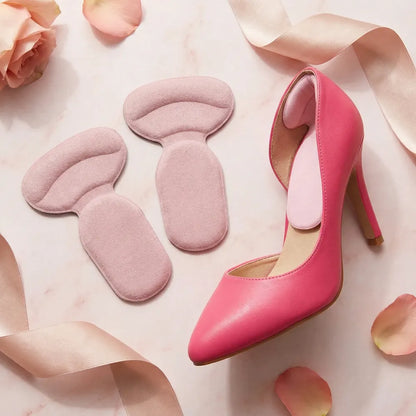 2 in 1 t shaped silicone self adhesive shoe heel pads insoles (1 pair) - health & beauty