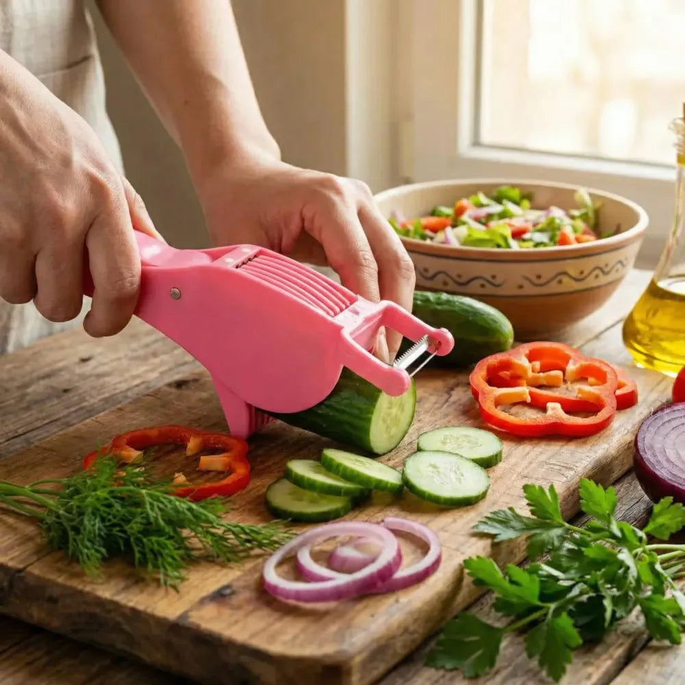 2-in-1 vegetable cutter & peeler - home kitchen