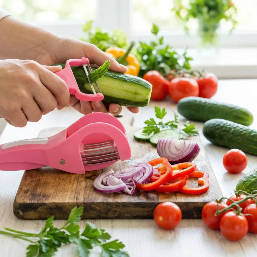 2-in-1 vegetable cutter & peeler - home kitchen