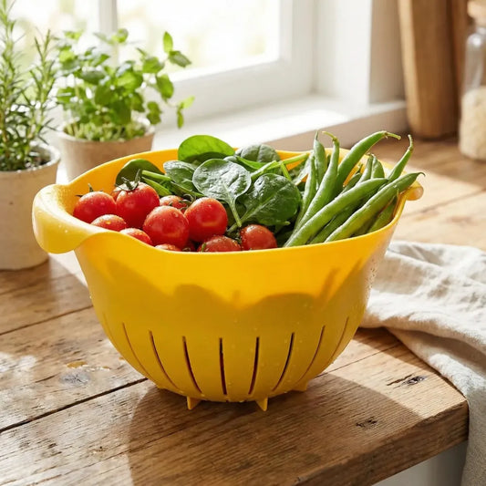 2-in-1 washing & strainer bowl - kitchen tool