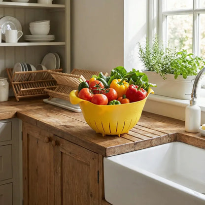 2-in-1 washing & strainer bowl - kitchen tool