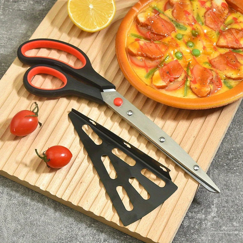 2-in-1 pizza cutter scissors