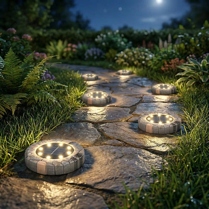 Solar Stone Pathway Lights