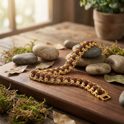 Sacred Rudraksha Bracelet Rakhi