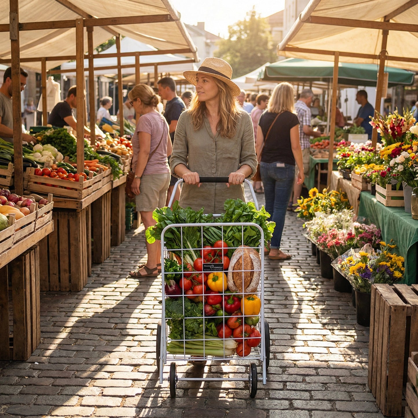 Foldable Heavy-Duty Shopping Trolley (Set of 2 Trolley)