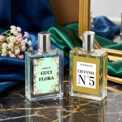 Gucci Flora & Chanel N°5 Inspired Perfume – Pack of 2