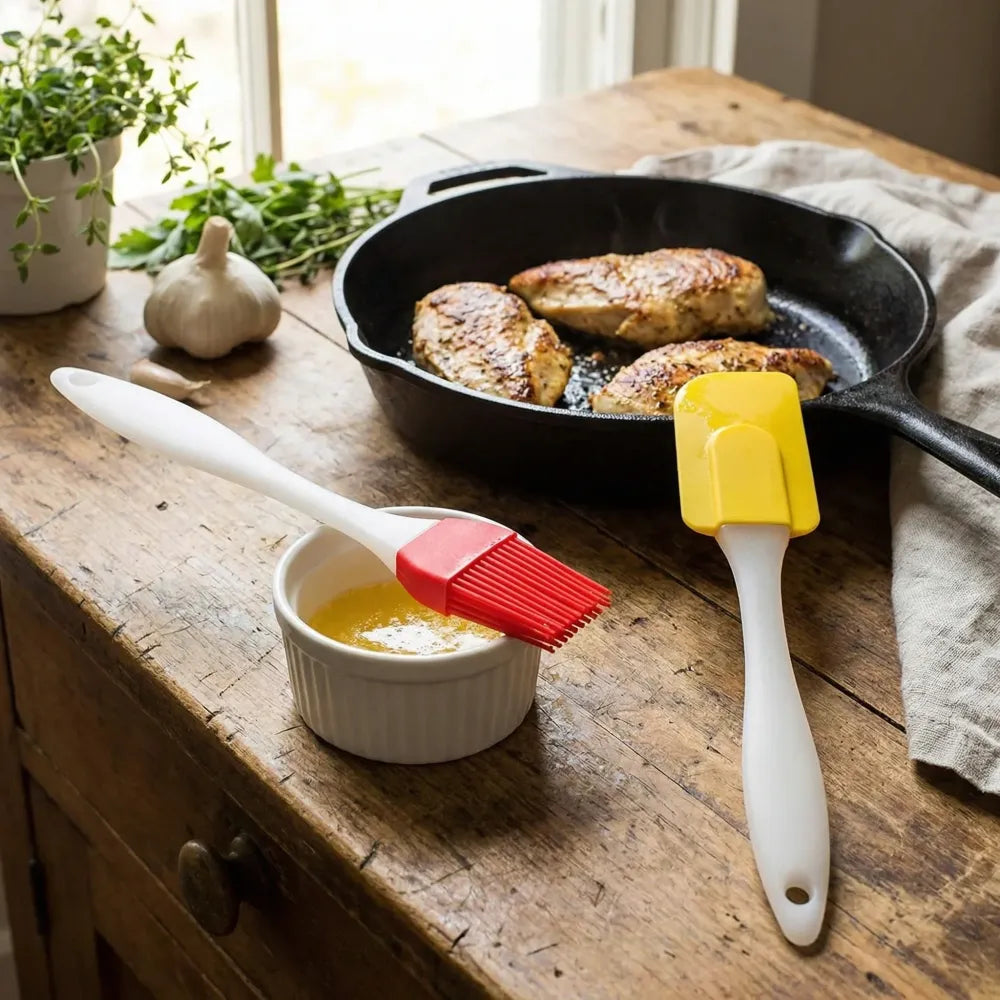 2170 spatula and pastry brush for cake decoration - home & kitchen
