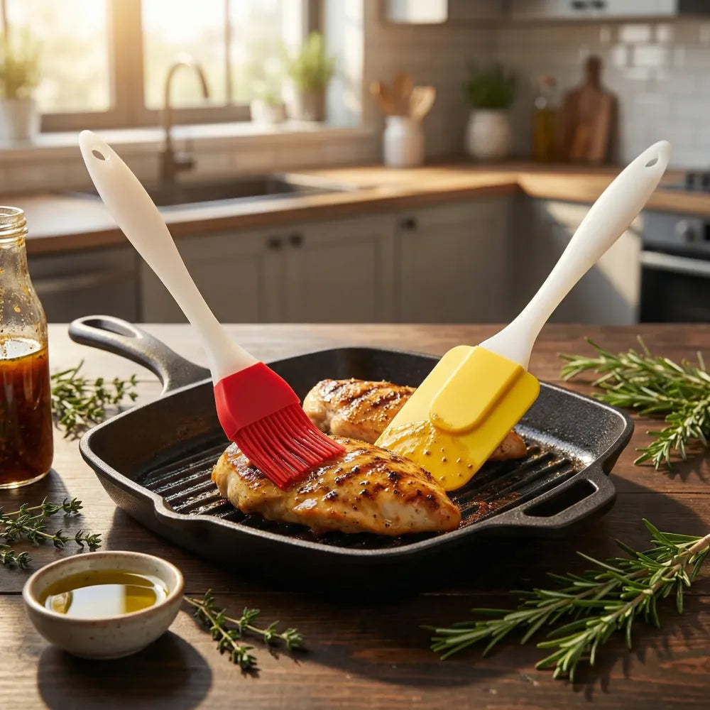 2170 spatula and pastry brush for cake decoration - home & kitchen