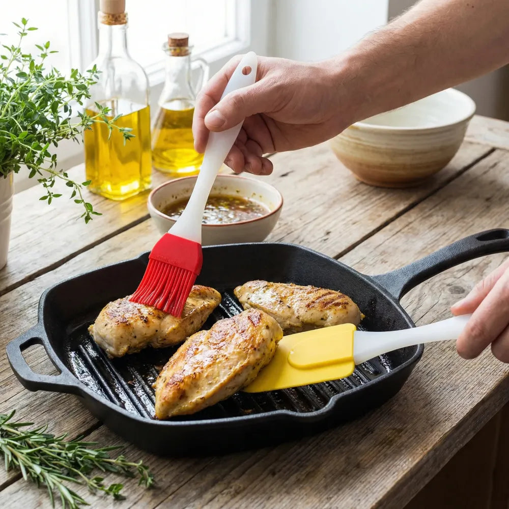 2170 spatula and pastry brush for cake decoration - home & kitchen