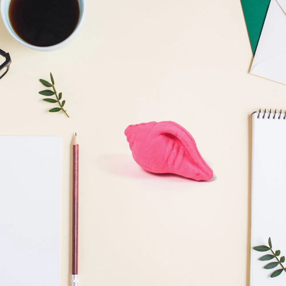 Shankh-shaped fun erasers