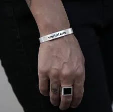 Personalized men’s kada bracelet