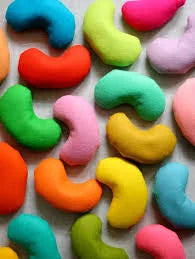 Fun cashew-shaped kids eraser
