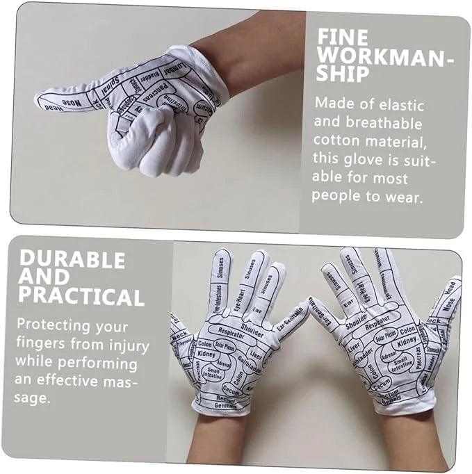 Acupressure reflexology gloves
