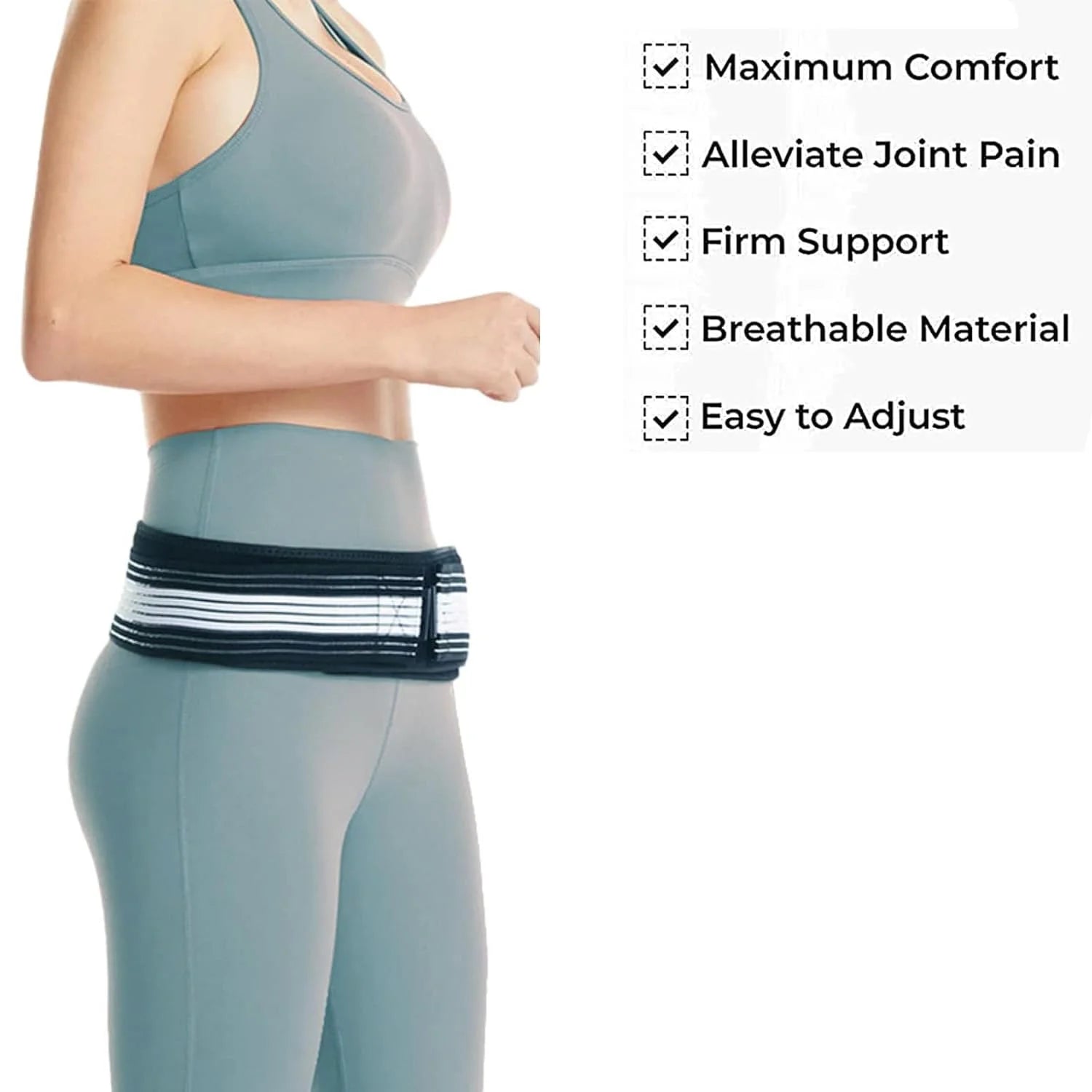 Pelvic support hip belt