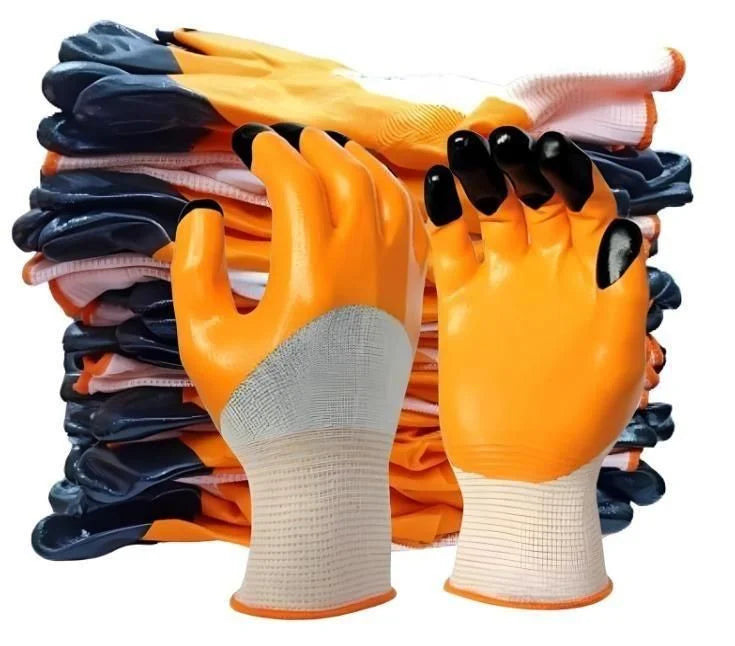 Durable nitrile safety gloves
