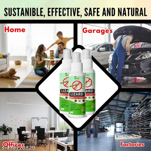 Natural lizard repellent spray