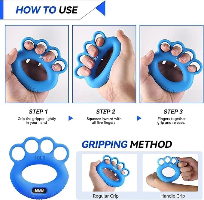 Silicone hand grip trainer