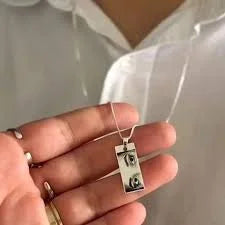 Custom engraved eye necklace