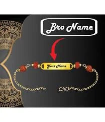 Personalized engraved rakhi bracelet